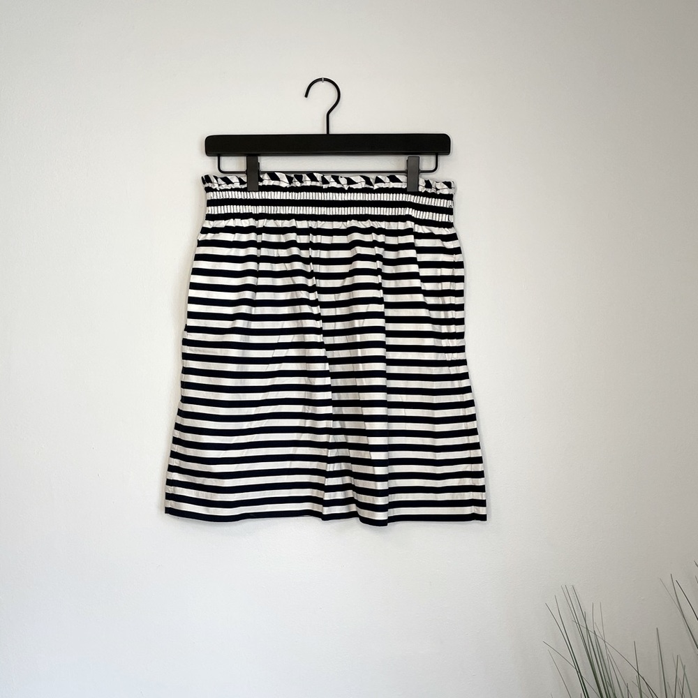 J.Crew Navy & White Stripe Paperbag Skirt